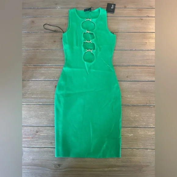 Elegant Green Sleeveless Dress - Picture 1 of 2